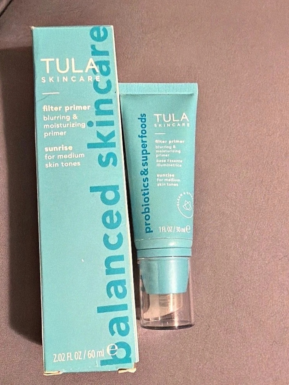 TULA filter primer blurring & moisturizing primer sunrise for medium skin tones